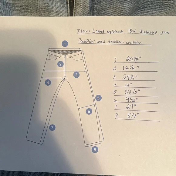 Loveret by Vervet 18W distressed jeans - Picture 2 of 9